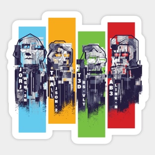 Glitch Mount Rushmore Sticker